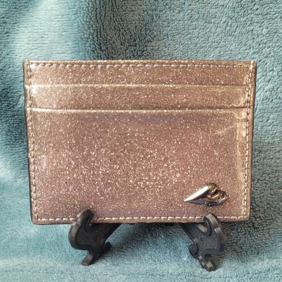 Diane von Furstenberg DVF Love Tuxedo Card Case - NWOT Glittered PVC - Picture 1 of 3